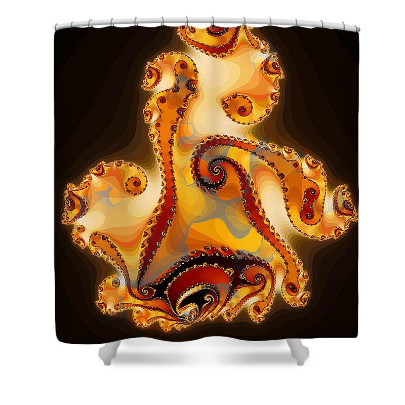 Fractal Shower Curtain featuring the digital art Ode to Picasso I by Debra Martelli