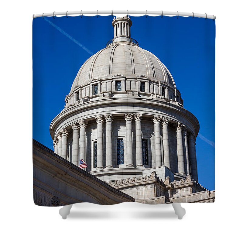 Oklahoma State Capital Dome Shower Curtain featuring the photograph Oklahoma State Capitol Dome by Doug Long