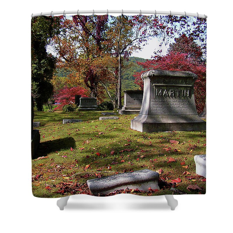 Harriman Shower Curtain featuring the photograph Old Harriman Cemetery by Paul Mashburn
