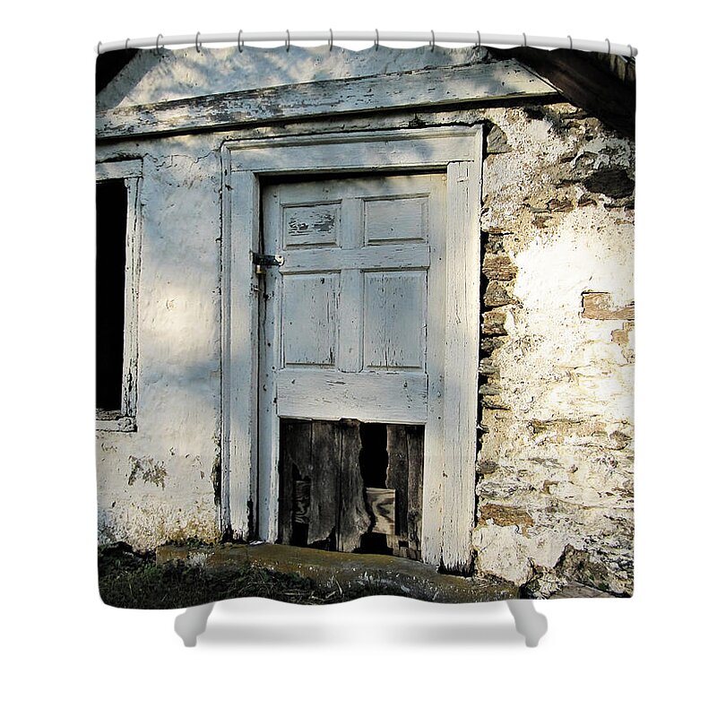 Old Shower Curtain featuring the photograph Old Pump House by Richard Reeve