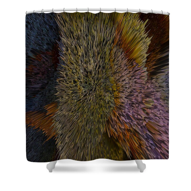 Trees Shower Curtain featuring the photograph on a limb in 3D by Robert Margetts