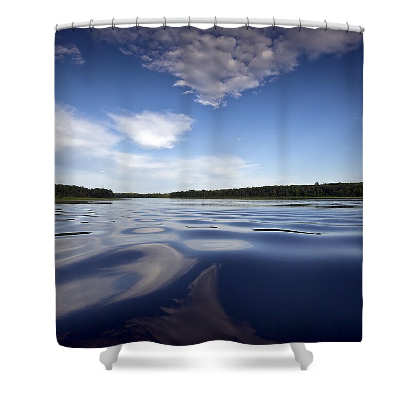 Borden Lake Shower Curtain featuring the photograph On the water by Gary Eason