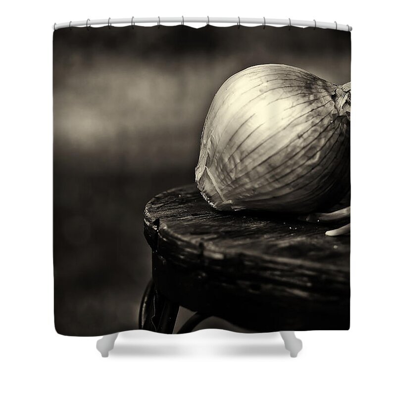 Da*55 1.4 Shower Curtain featuring the photograph Onion by Lori Coleman