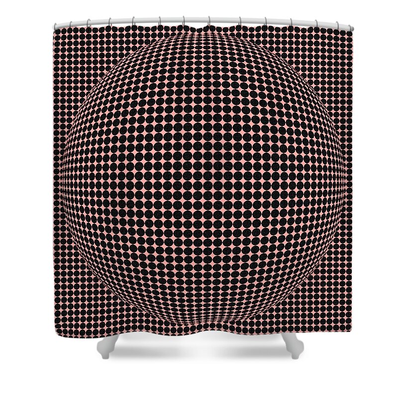 Optical Illusion Shower Curtain featuring the digital art Optical illusion red ball by Sumit Mehndiratta