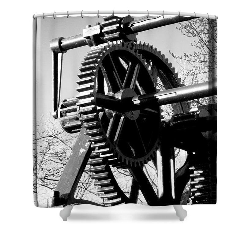Gears Shower Curtain featuring the photograph Outer Workings by Greg Fortier