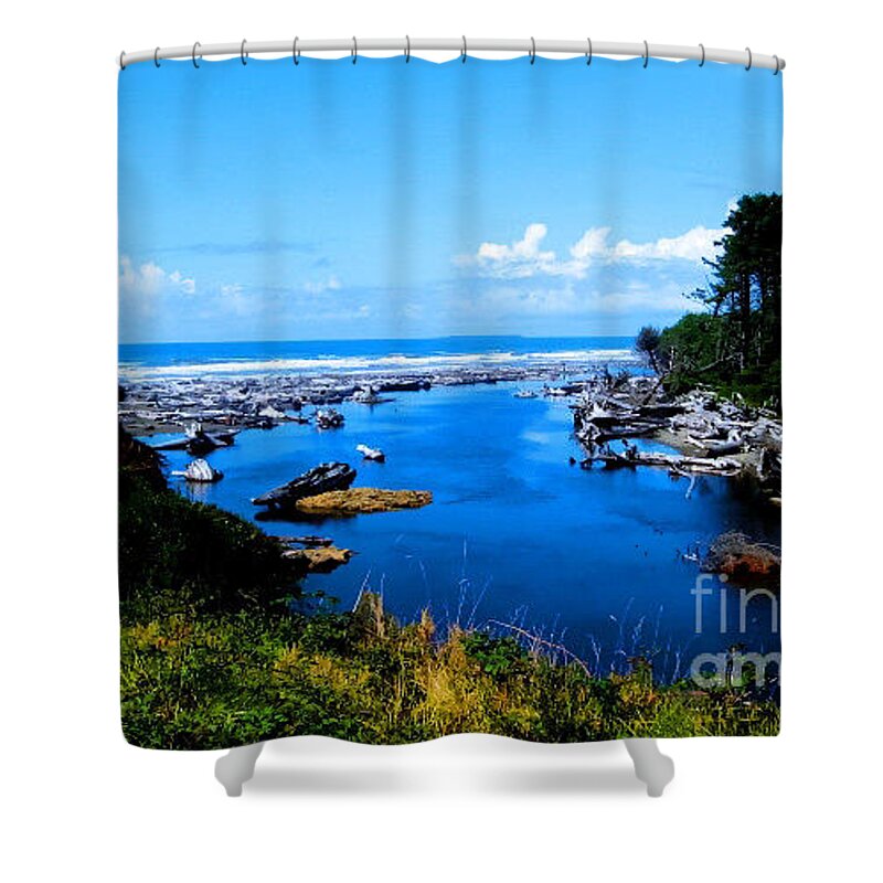 Pacific Seascape Shower Curtain featuring the photograph Pacific Escape by Tap On Photo