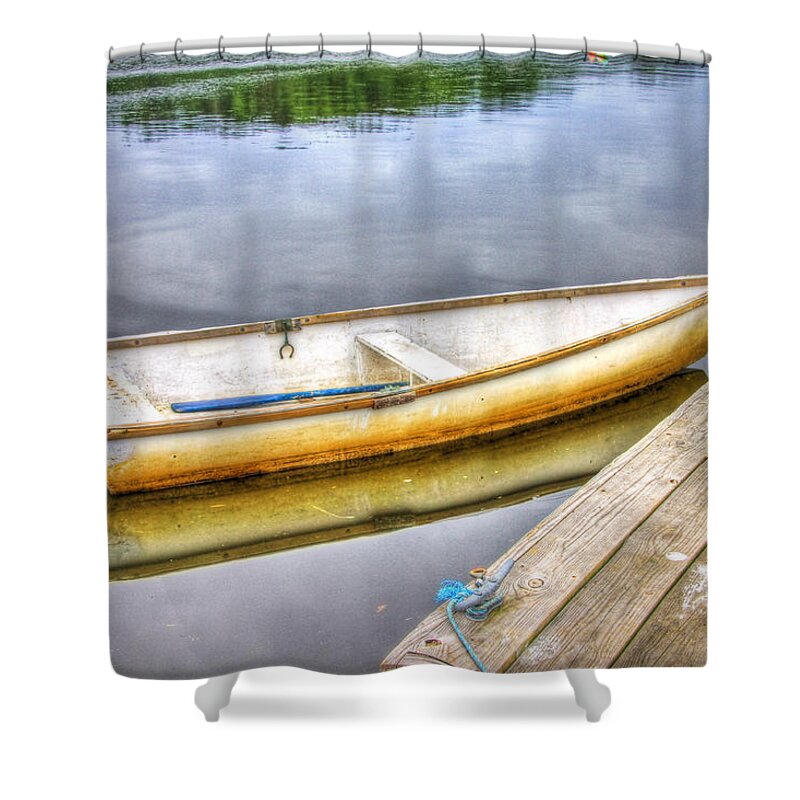  Harbor Living Shower Curtain featuring the photograph Painted Love by Brenda Giasson