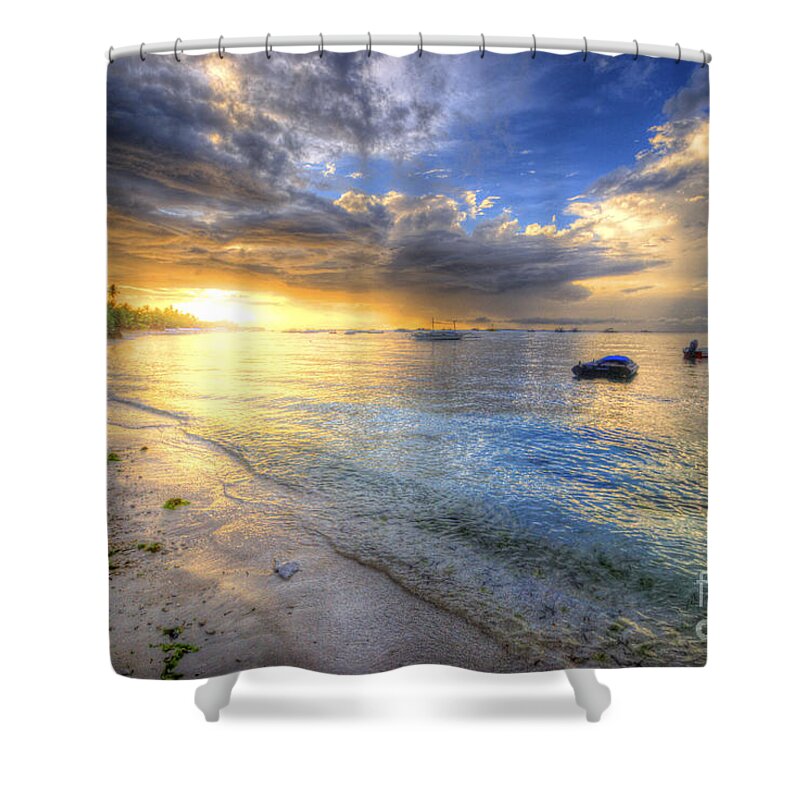 Yhun Suarez Shower Curtain featuring the photograph Panglao Island Sunrise by Yhun Suarez