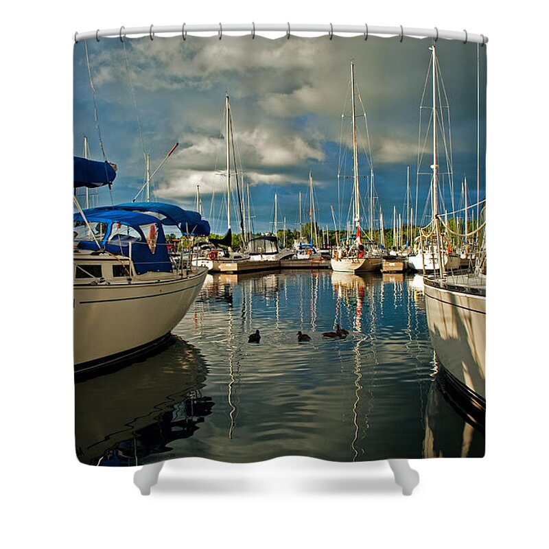 Sailboat Shower Curtain featuring the photograph Paper Moon by Barbara McMahon