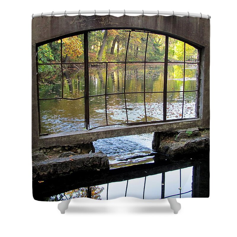Water Shower Curtain featuring the photograph Paradise Springs Window 2 by Anita Burgermeister