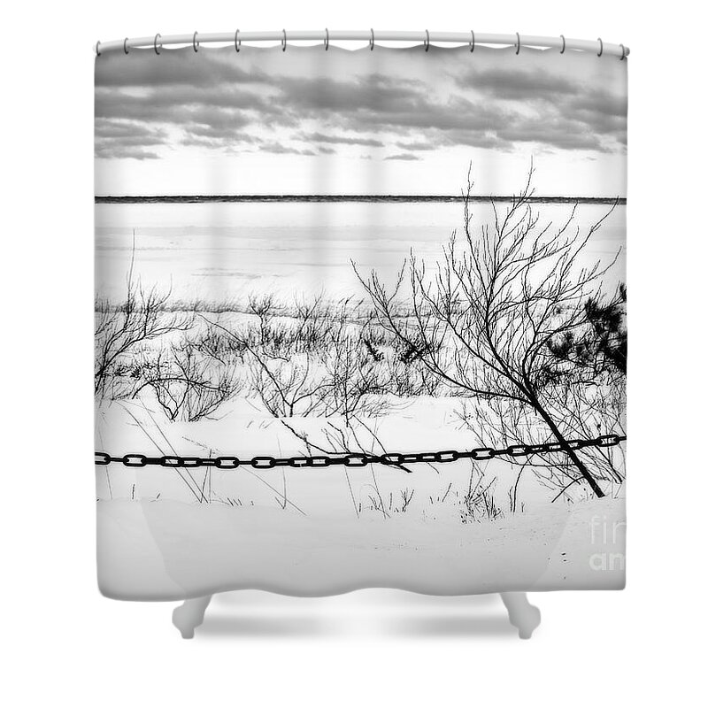 Winter Shower Curtain featuring the photograph Park In Winter by Terry Doyle