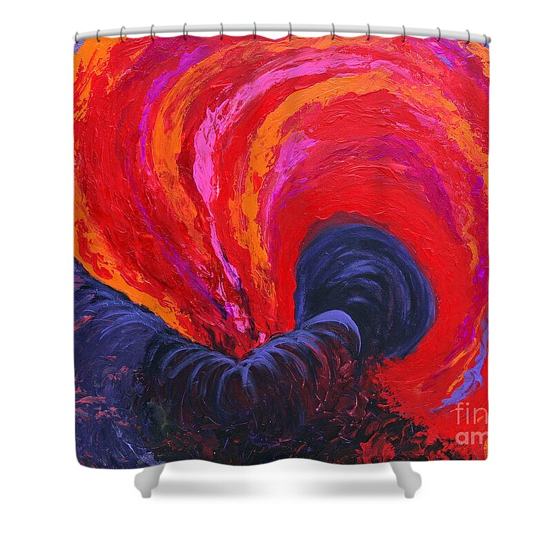 Passion Shower Curtain featuring the painting Passion by Ania M Milo