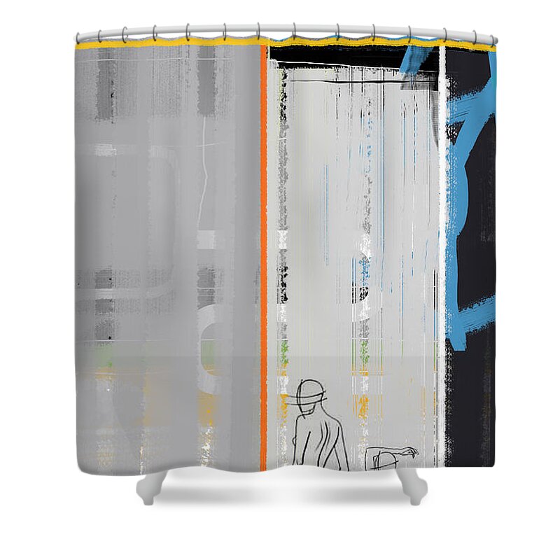 Fashion Shower Curtain featuring the painting Performers by Naxart Studio