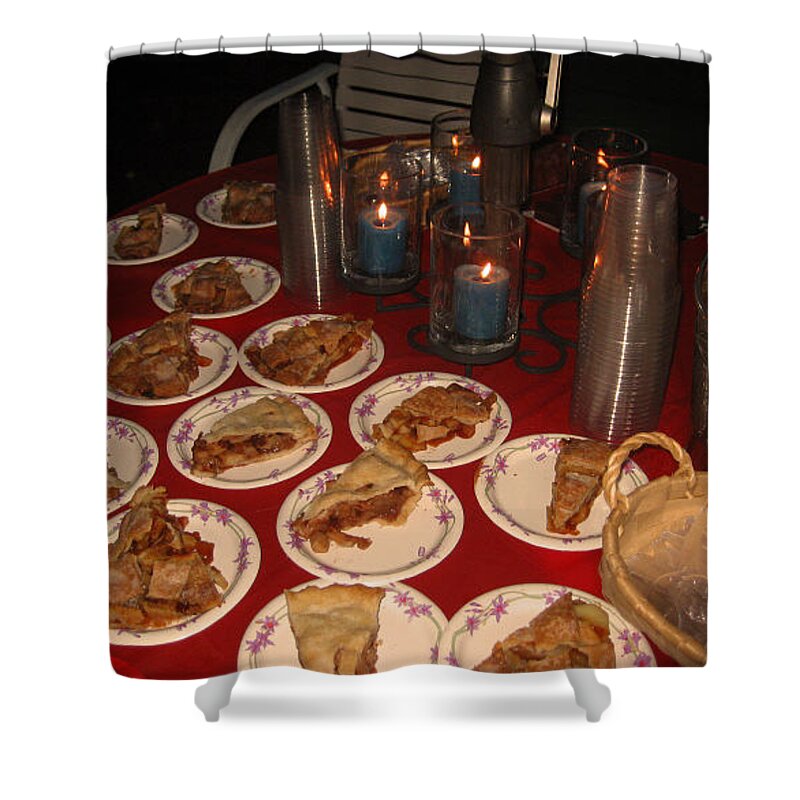 Plates Of Pie Shower Curtain featuring the photograph Pieces of PIE by Kym Backland