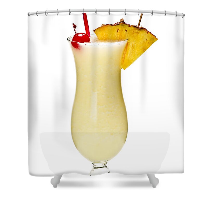Pina Shower Curtain featuring the photograph Pina colada cocktail by Elena Elisseeva