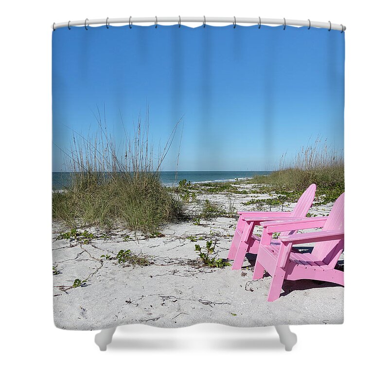 Florida Shower Curtain featuring the photograph Pink Paradise by Chris Andruskiewicz