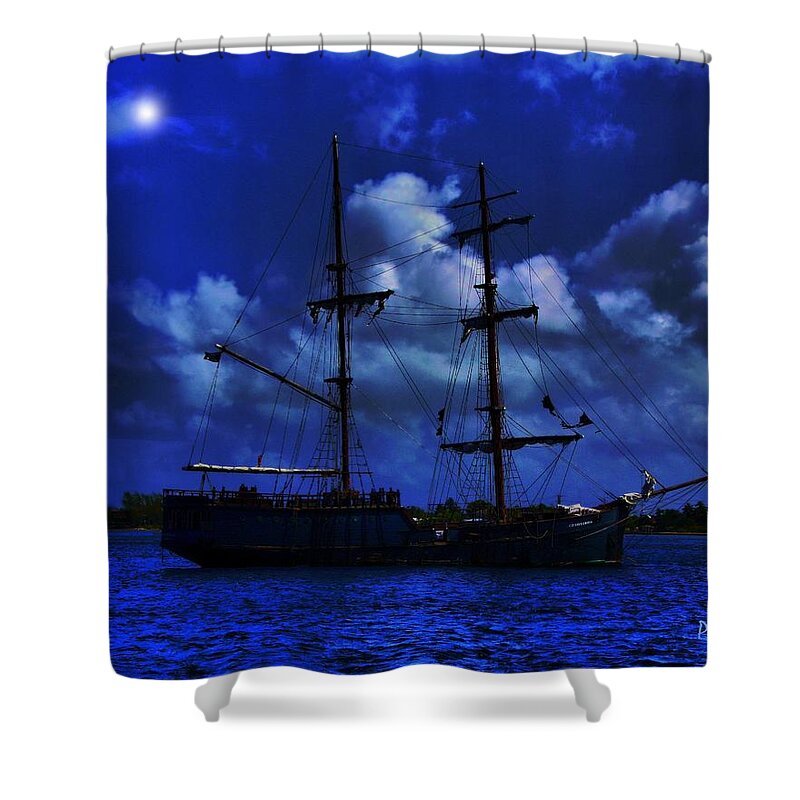 Pirate Shower Curtain featuring the photograph Pirate's Blue Sea by Patrick Witz