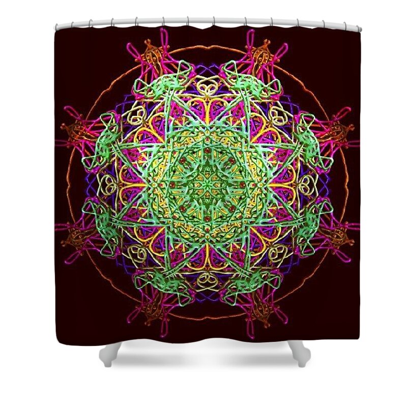 Mandala Shower Curtain featuring the photograph Playing Mandala by Vicki Field