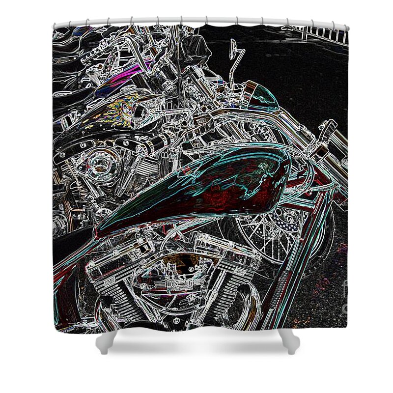 Harley Shower Curtain featuring the photograph Pop Lock And Chop by Anthony Wilkening