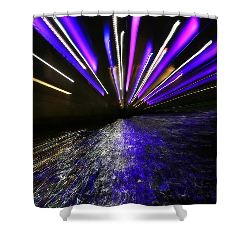 Water Shower Curtain featuring the photograph Port Slide Lightz by Phil Cappiali Jr