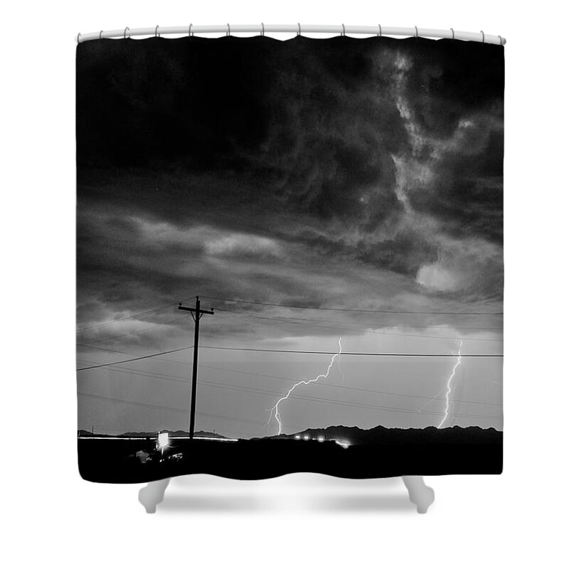 'lightning Shower Curtain featuring the photograph Power by Greg Wyatt