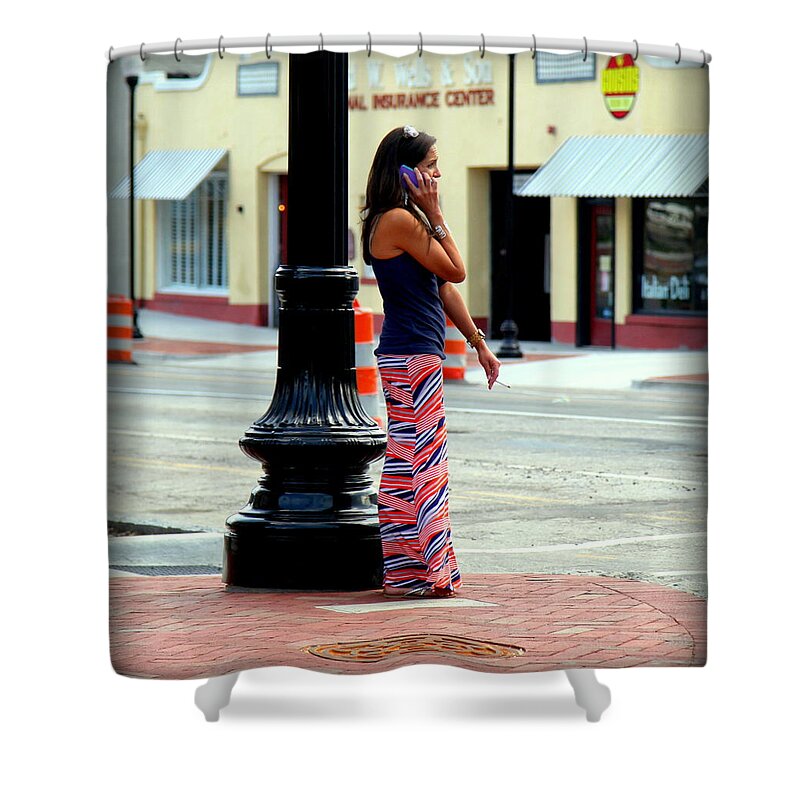 Pretty Woman Shower Curtain featuring the photograph Pretty Woman by Karen Wiles