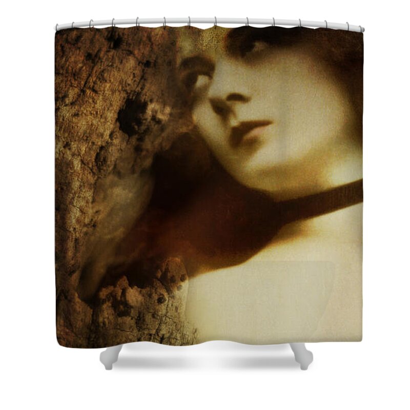 Nude Shower Curtain featuring the photograph Priestess of Pan by Rebecca Sherman