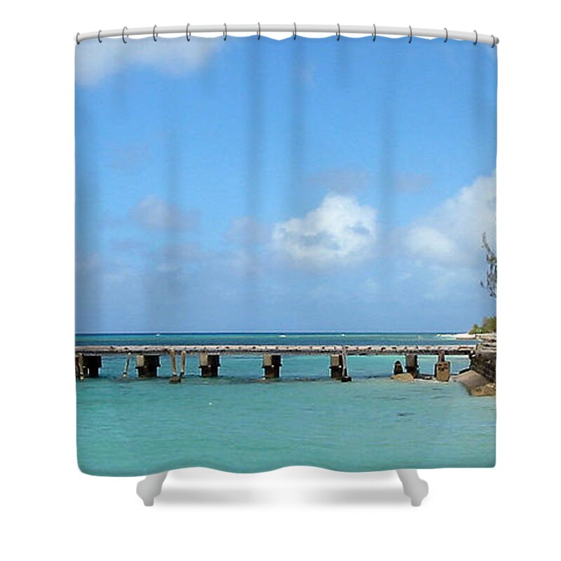 Grand Turk Shower Curtain featuring the photograph Private Dock by Julia Springer