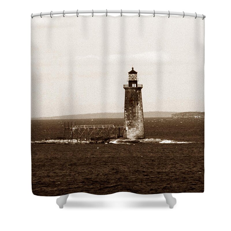 Me Shower Curtain featuring the photograph Ram Island Ledge Lighthouse by Skip Willits