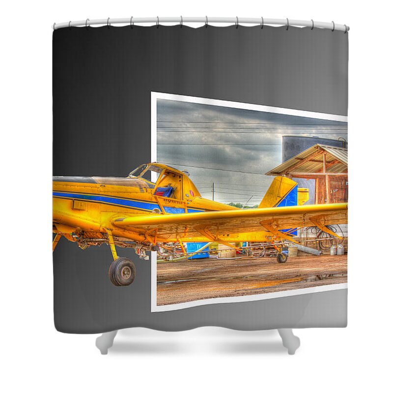 Crop Duster Shower Curtain featuring the photograph Ready to Fly by Barry Jones