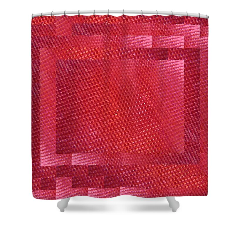 Abstract Shower Curtain featuring the digital art Red Riding Hood 3 by Tim Allen