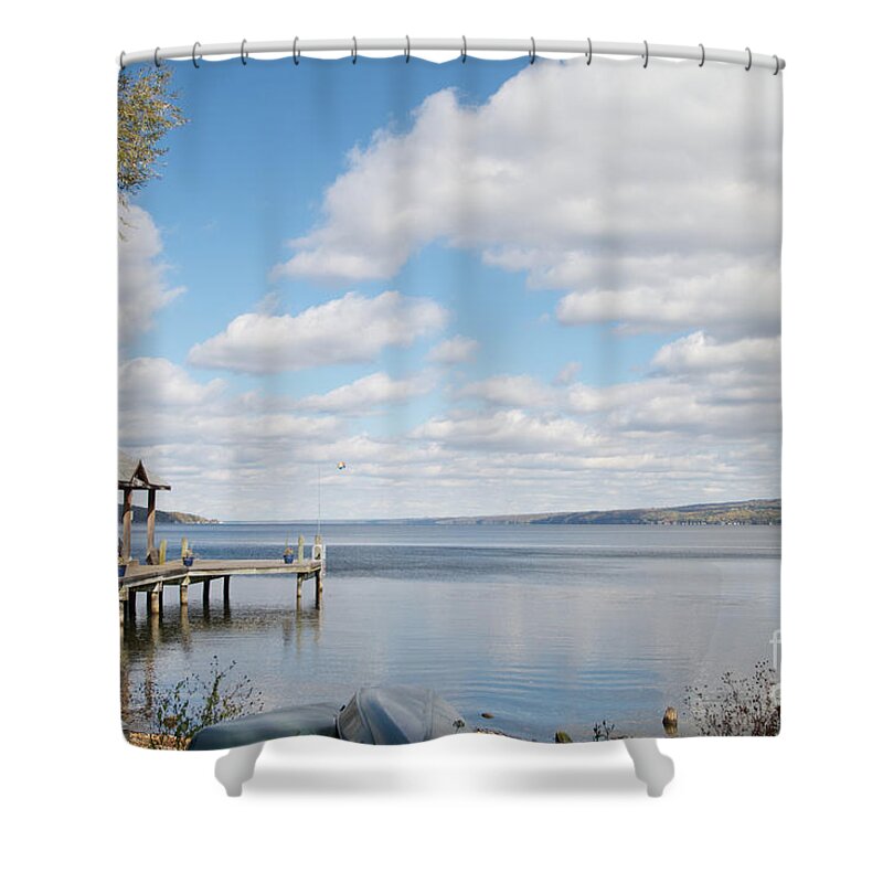 Seneca Lake Shower Curtain featuring the photograph Resting Waters by William Norton