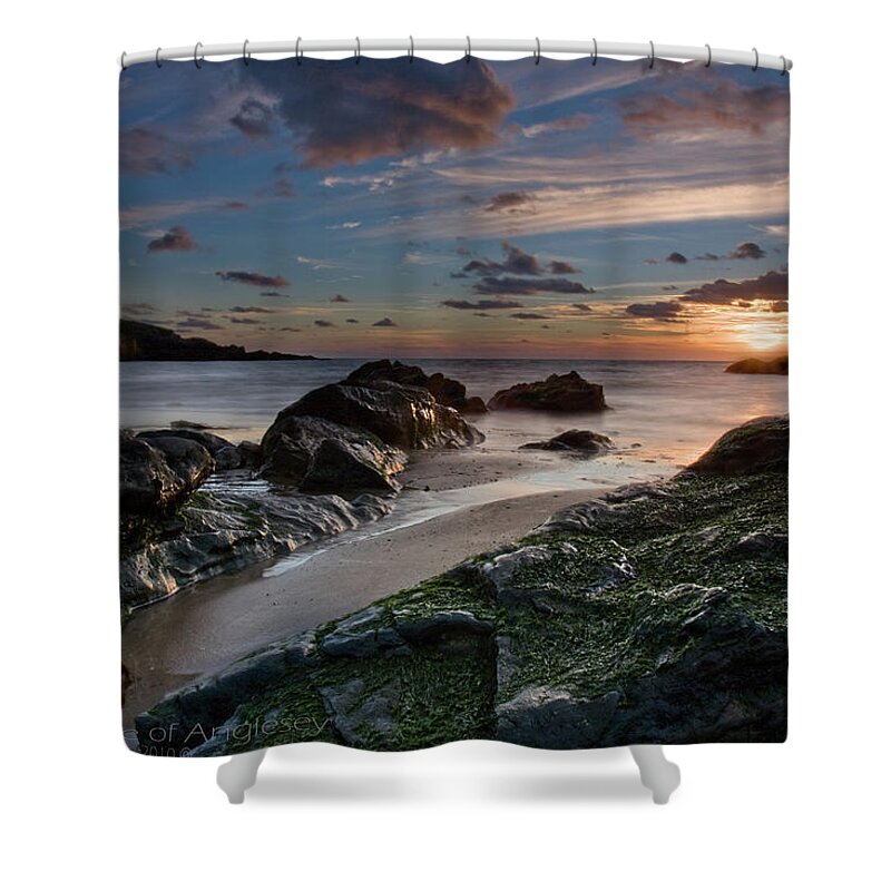 Seascape Shower Curtain featuring the photograph Rhosneigr Sunset by B Cash