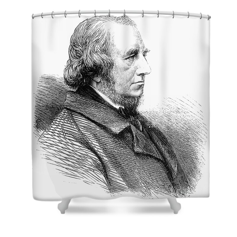 1865 Shower Curtain featuring the photograph Richard Monckton Milnes by Granger