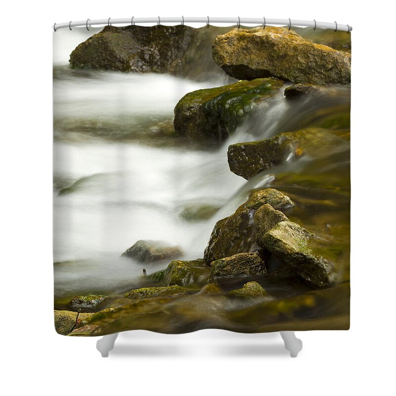 Whitewater Shower Curtain featuring the photograph River Rapid 6 by John Brueske