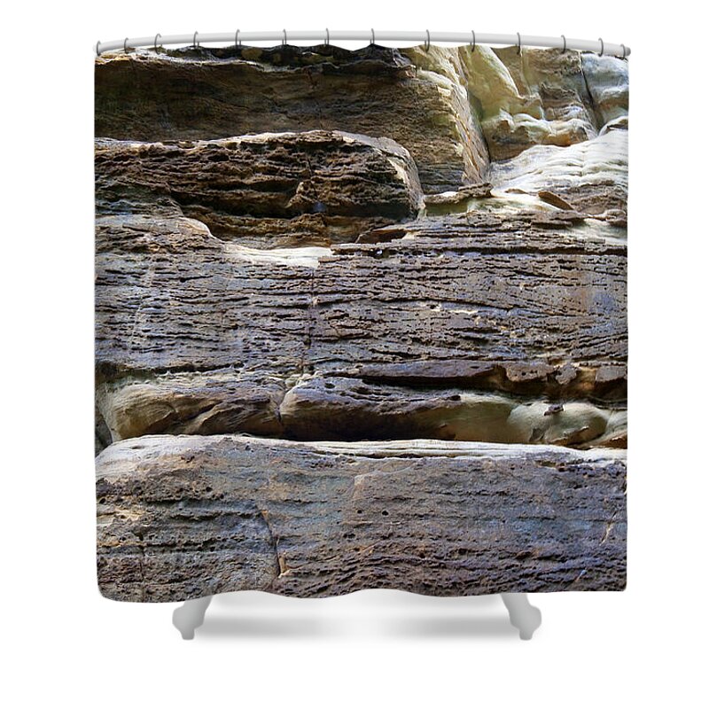 Rock Shower Curtain featuring the photograph Rock Art by Milena Ilieva