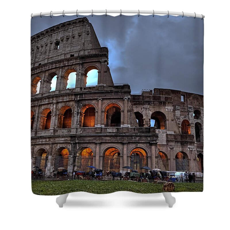 Colosseum Shower Curtain featuring the photograph Rome colosseum by Joana Kruse