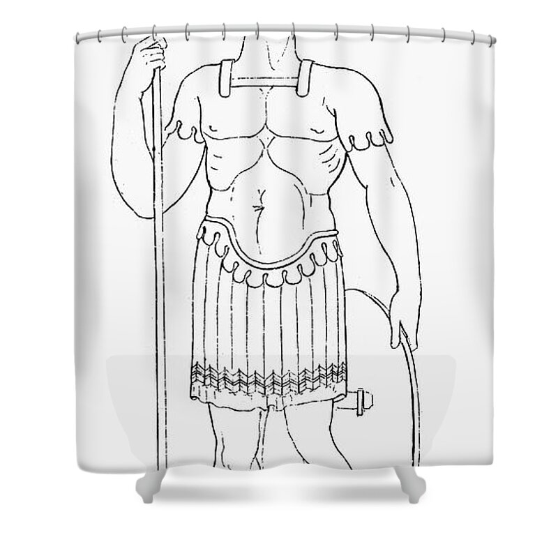 1812 Shower Curtain featuring the photograph Rome: Foot Soldier by Granger