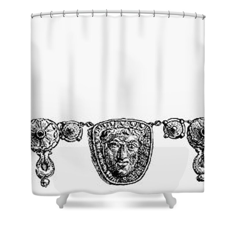 1st Century Shower Curtain featuring the photograph Rome: Gold Necklace by Granger
