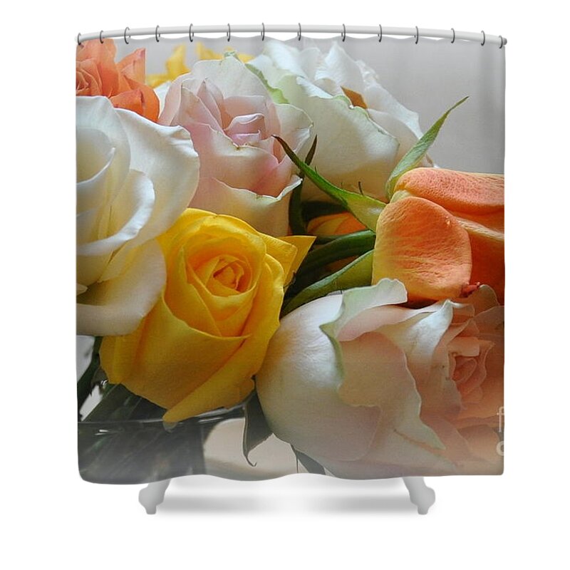Floral Shower Curtain featuring the photograph Roses by Tatyana Searcy