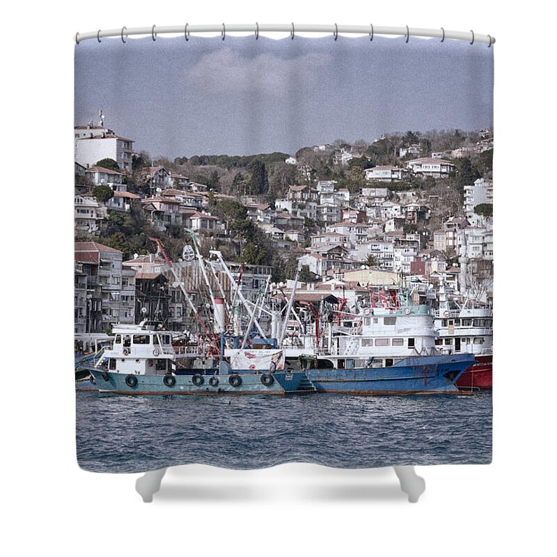 Istanbul Shower Curtain featuring the photograph Rumeli Kavagi by Joan Carroll