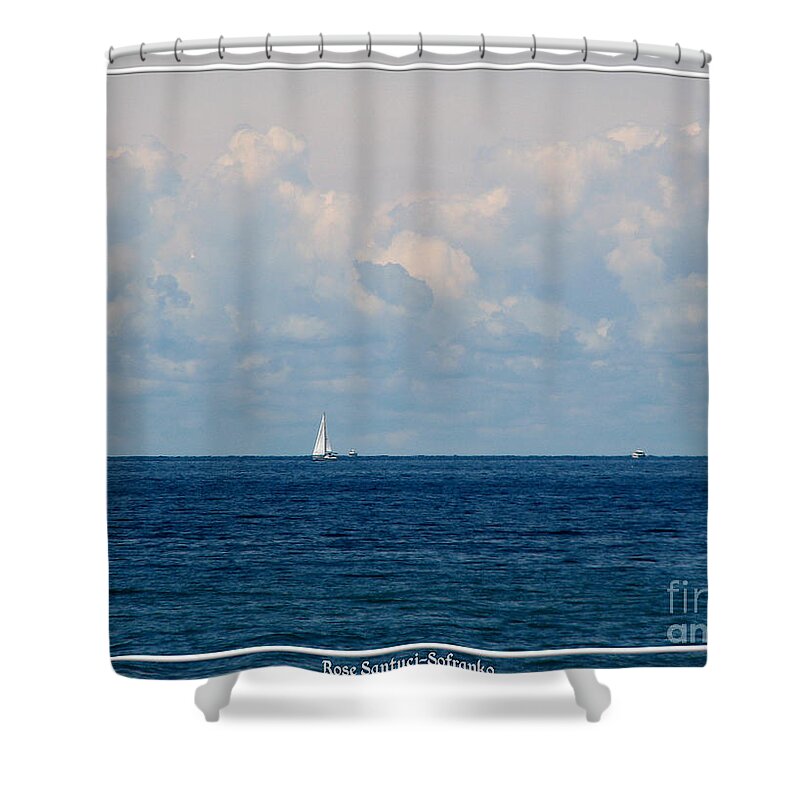 Sailboats Shower Curtain featuring the photograph Sailboat on Lake Ontario by Rose Santuci-Sofranko
