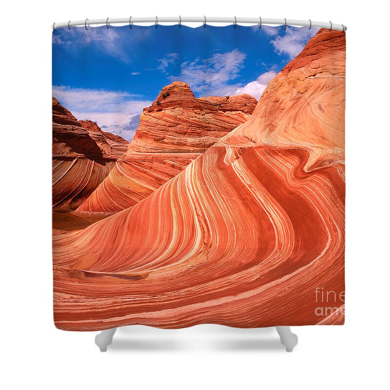 Landscape Shower Curtain featuring the photograph Sandstone Patterns by Dennis Flaherty and Photo Researchers