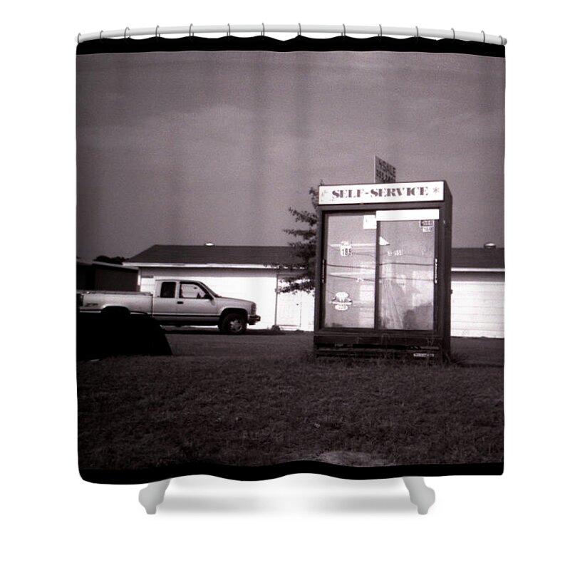 Louisiana Shower Curtain featuring the photograph Self Service- Winnsboro Road- La Hwy 15 by Doug Duffey