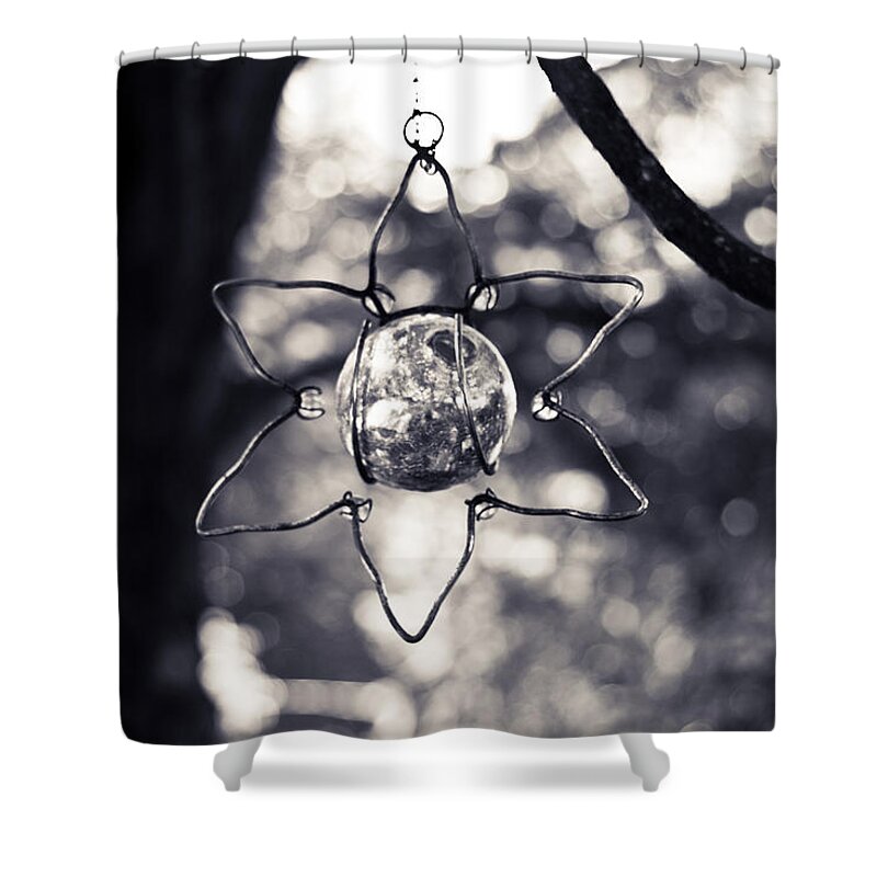 Black And White Shower Curtain featuring the photograph Serendipity by Sara Frank