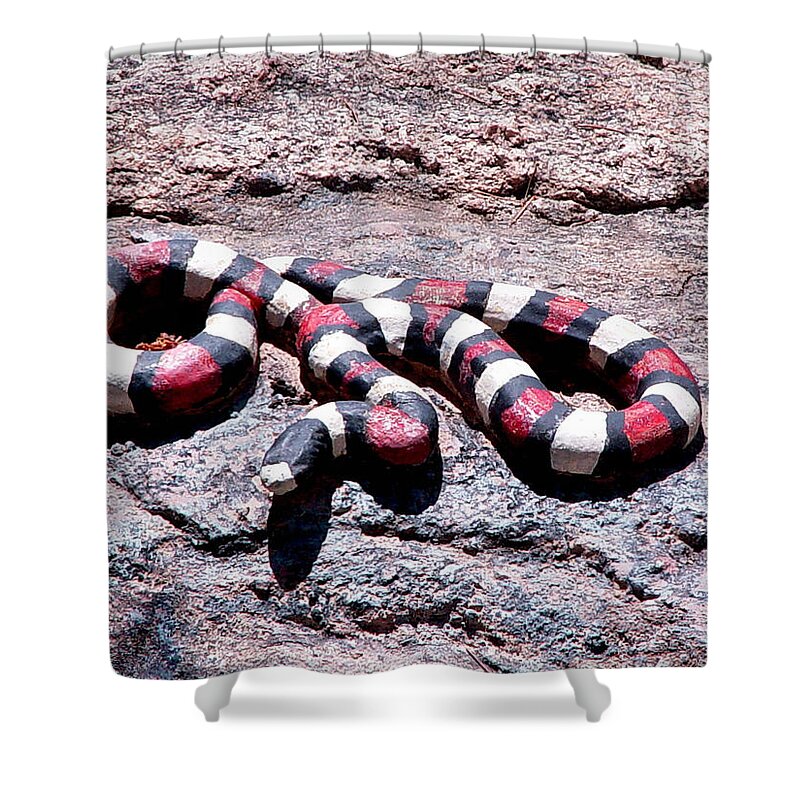 Serpent Shower Curtain featuring the digital art Serpent by Barkley Simpson