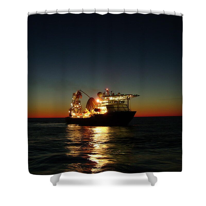 Photograph Shower Curtain featuring the photograph Seven Navica just before dawn by Charles and Melisa Morrison