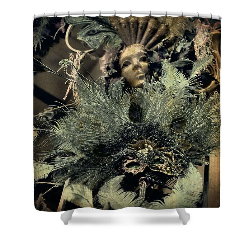 Mask Shower Curtain featuring the photograph Shadow Me by Amanda Eberly