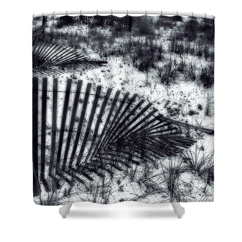 Seashore Shower Curtain featuring the photograph Shadows on the Dune by Judi Bagwell