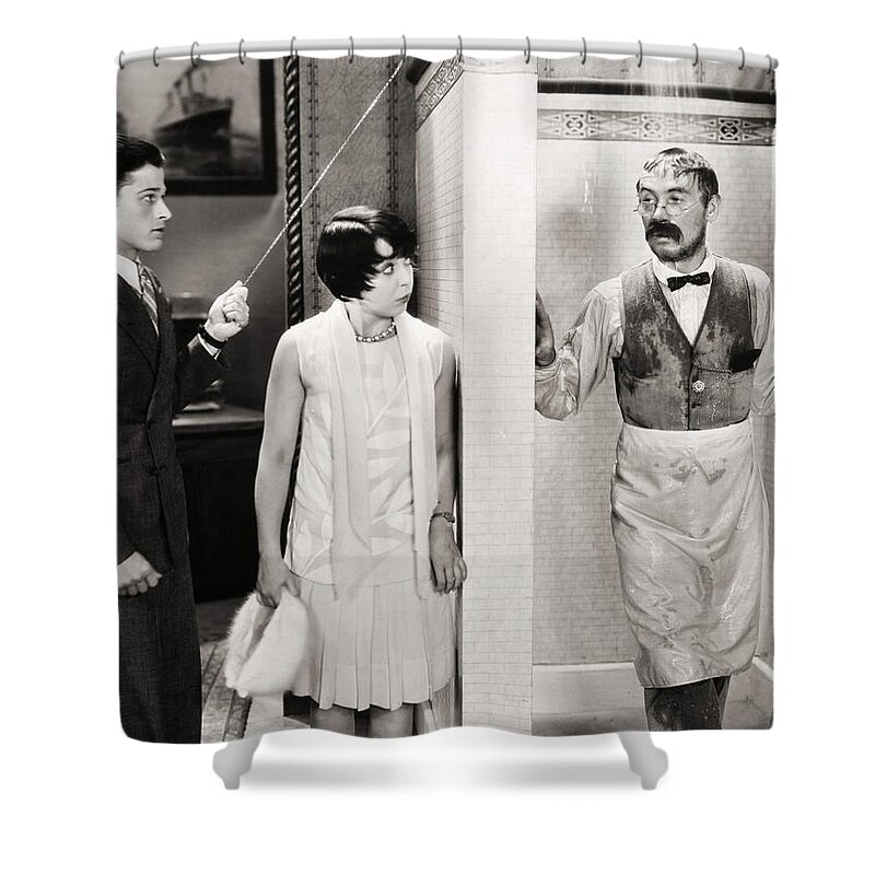 -bathing & Bathrooms- Shower Curtain featuring the photograph Silent Still: Bathing by Granger